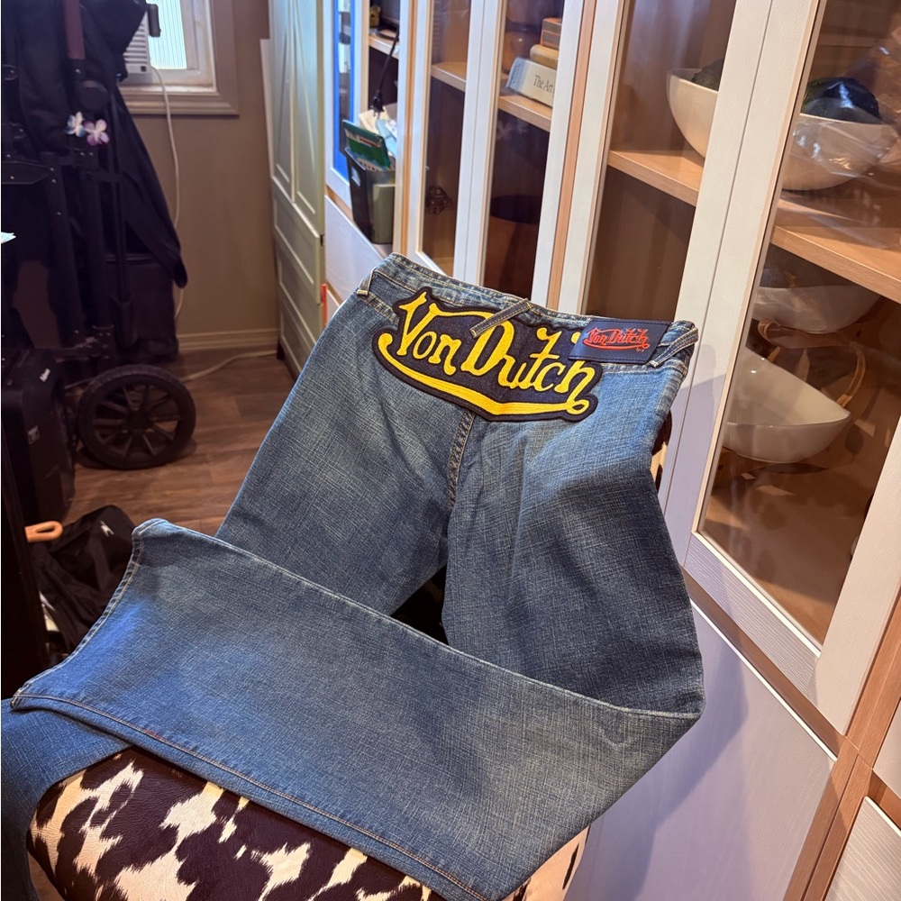 Y2K Von Dutch RARE designer Denim with Bold Yellow branding NWOT🔥🔥🔥🔥🔥🔥 - Picture 5 of 6